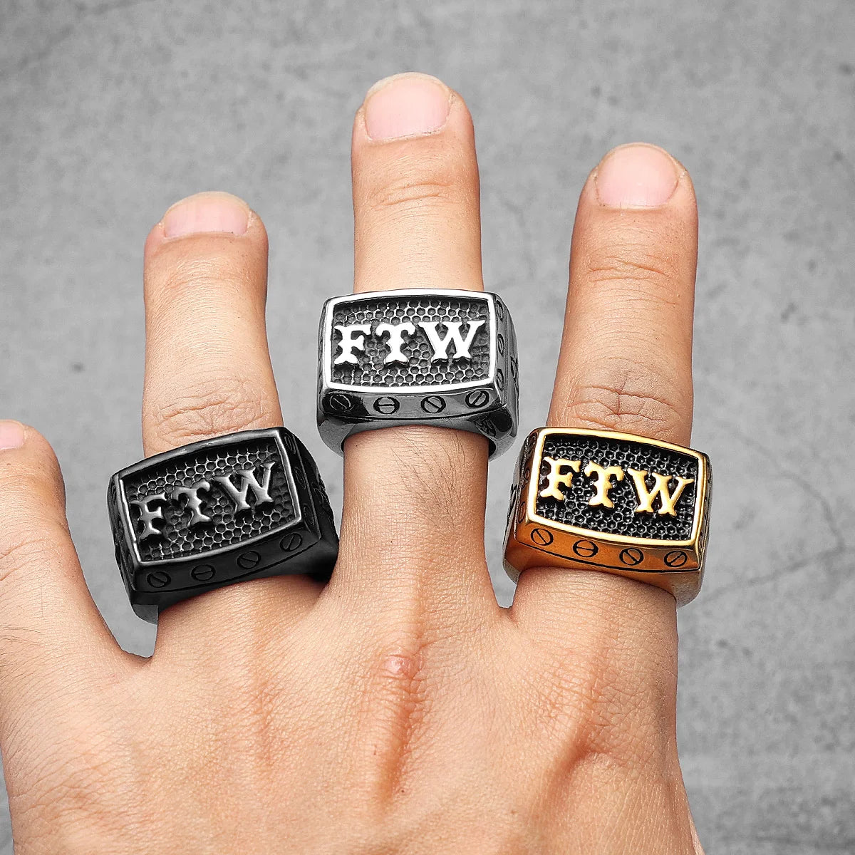 FTW Middle Finger Ring — Stainless Steel