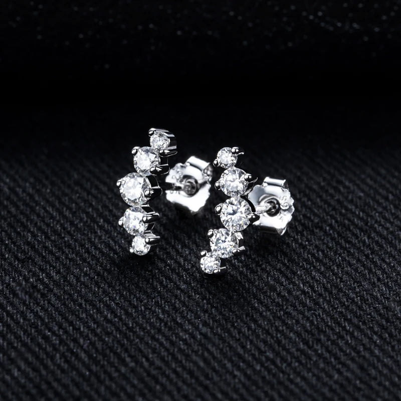 Iced Out Stud Earrings — 925 Silver