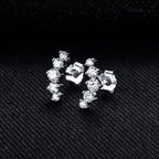 Iced Out Stud Earrings — 925 Silver