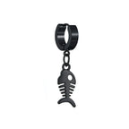 Punk Mens Long Stick Ear Stud Set Black Earrings Gift for Boyfriend Lover Jewelry Nightclub Bar Earring
