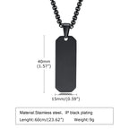 Zodiac Bar Pendant Necklace — Stainless Steel