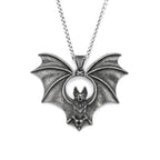 Vintage Black Bat Pendant Necklace For Men 316L Stainless Steel Punk Hip Hop Animal Necklaces Party Jewelry Gifts