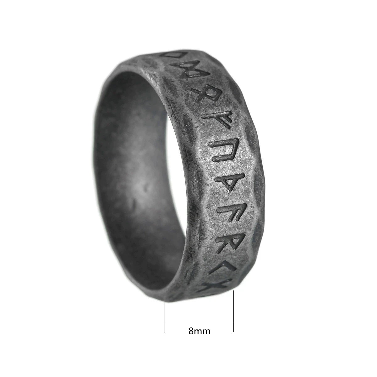 Viking Steel Ring 316L Rune Signet Vintage