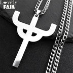 Gothic Silver Pendant Chain Necklace — Stainless Steel
