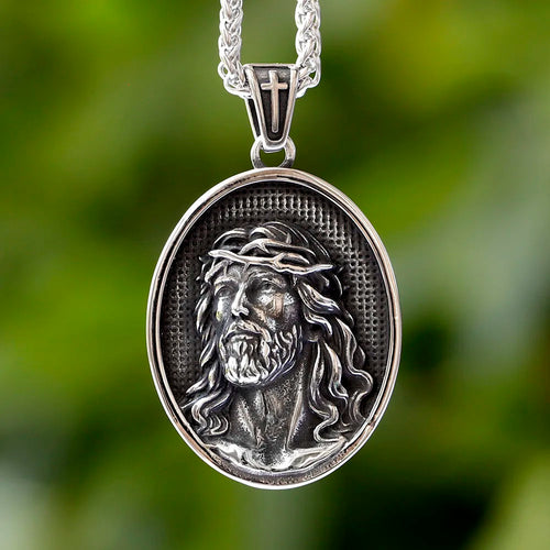 Jesus Cross Stainless Steel Pendant Necklace