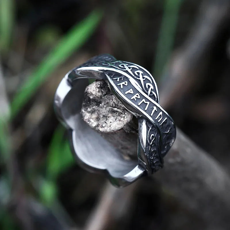 2024 New 316L Stainless Steel Viking Tree Of Life And Odin Runes Ring For Man Women Party Gift Fashion Jewelry