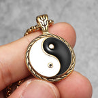 Yin-Yang Pendant Necklace — Stainless Steel