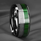 Red Personalized Couple Tungsten Carbide Ring with Spider Pattern Dome Edge,Comfortable Fit, Fashionable Daily Item,Wedding Ring