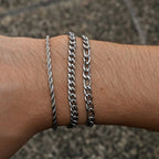 2/3pcs Stainless Steel Cross Cuban Bracelets for Men Waterproof Non Fading Twist Chain Bracelet Simple Fashion Jewelry