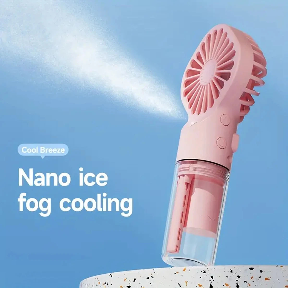 Handheld Mini Fan Air Conditioner USB Rechargeable Portable Mist Cooler Cooling Spray Humidifier Fan for