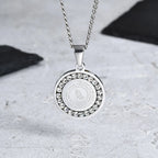 Iced Out Prayer Coin Pendant Necklace — Stainless Steel