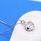 Minimalist Silver Box Chain Necklace for Women New Ringing Bell Pendant Hot Fashion Collares Choker Accessories