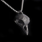 Retro Nordic Style Crow Skull Pendant Animal Bird Necklace For Men Personalized Jewelry Lucky Amulet Gift