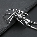 Gothic Vintage Stainless Steel Spider Pendant Fashion Punk Unique Animal Necklaces For Men Women Party Jewelry