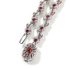 UWIN Iced Out Silver Color Red Eyes Chain Necklaces for Women Men Thrilled Claws Cubic Zirconia Hip Hop Jewelry for Gift