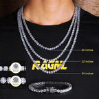 Fashion Jewelry 3mm 4mm 5mm Hip Hop Iced Out Tennis Chain Copper Material Men Rock Necklace Women Bling Zircon Jewelry