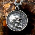 Double-Sided Skeleton Pendant Necklace — Stainless