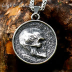 Double-Sided Skeleton Pendant Necklace — Stainless
