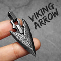 Viking Arrow Pendant Necklace — Stainless Steel