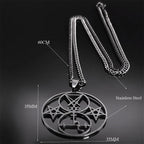 Lilith Sigil of Lucifer Pentagram Necklace — Stainless Steel