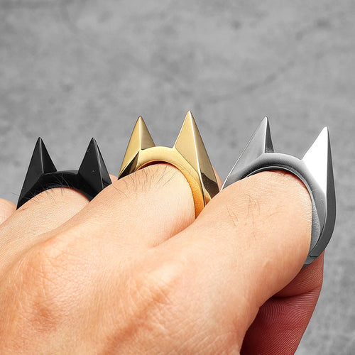 Bat Cat Ears Ring — Stainless Steel