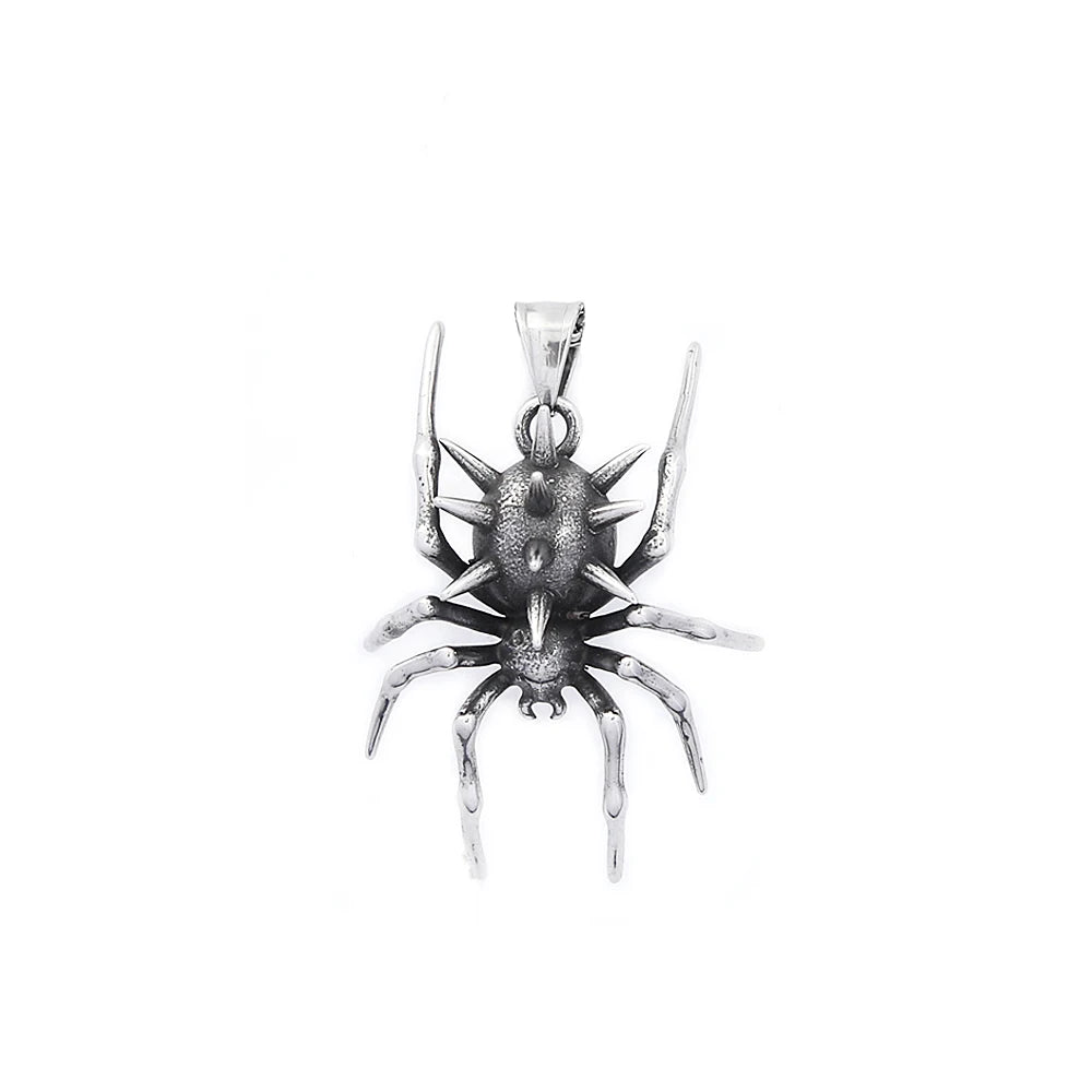 Gothic Spider Pendant Necklace — Stainless Steel