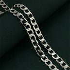 Andara Luxury 925 Sterling Silver Gold Plated 6mm One to One Necklace, Unisex Engagement Accessories Jewelry 45-60cm