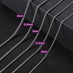 My Shape Basic Cuban Chain Necklaces for Men Chains Punk Figaro Box Curb Chain Chokers Lobster Clasp Fashion Male