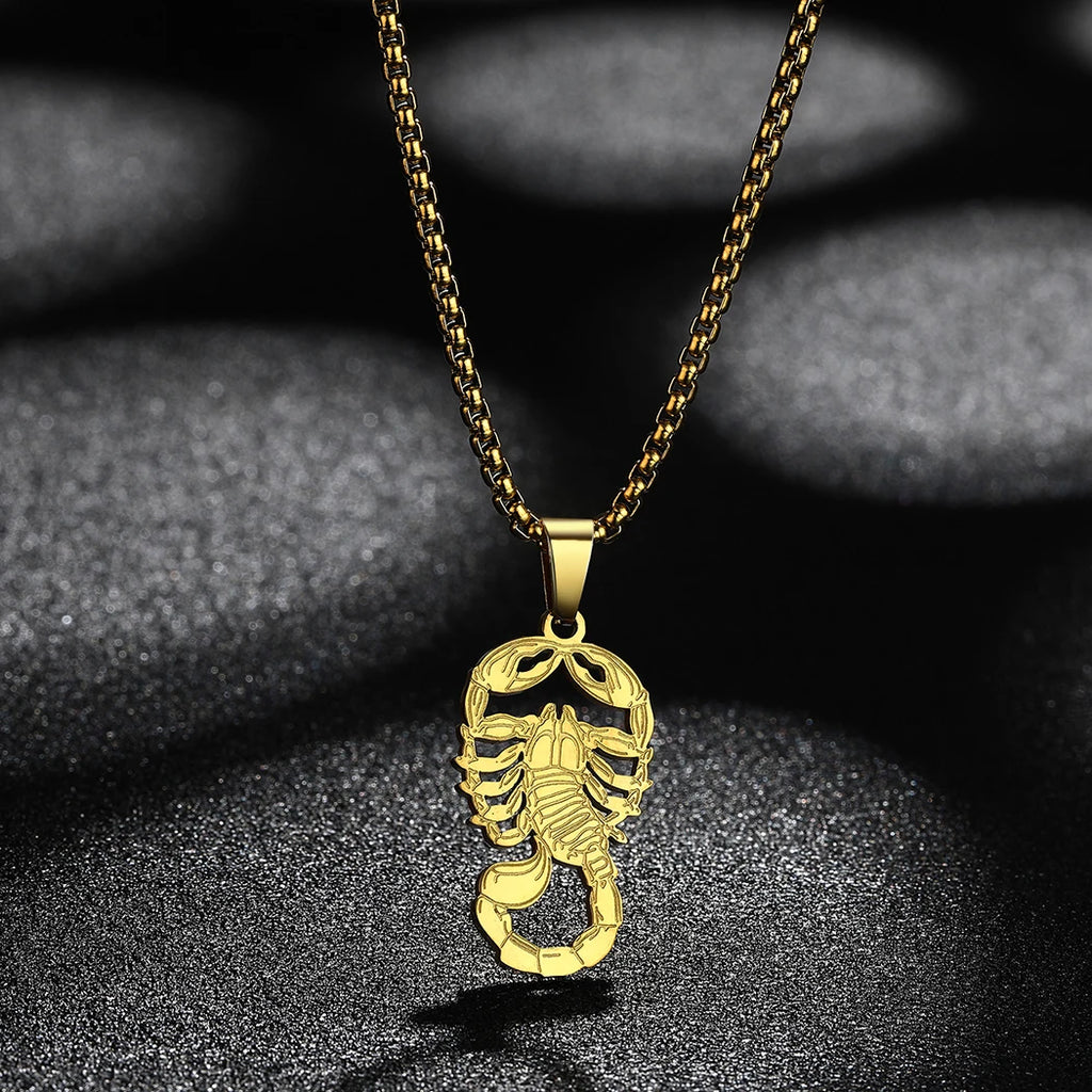 Gothic Scorpion Pendant Necklace — Stainless Steel