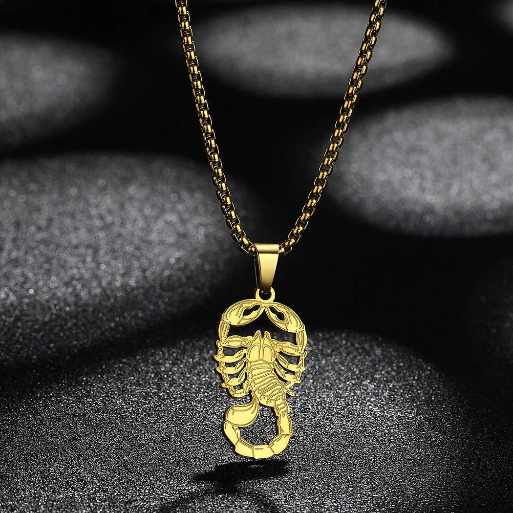 Gothic Scorpion Pendant Necklace — Stainless Steel