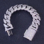 Cuban Bracelet Iced Out Gold 20MM 3 Row