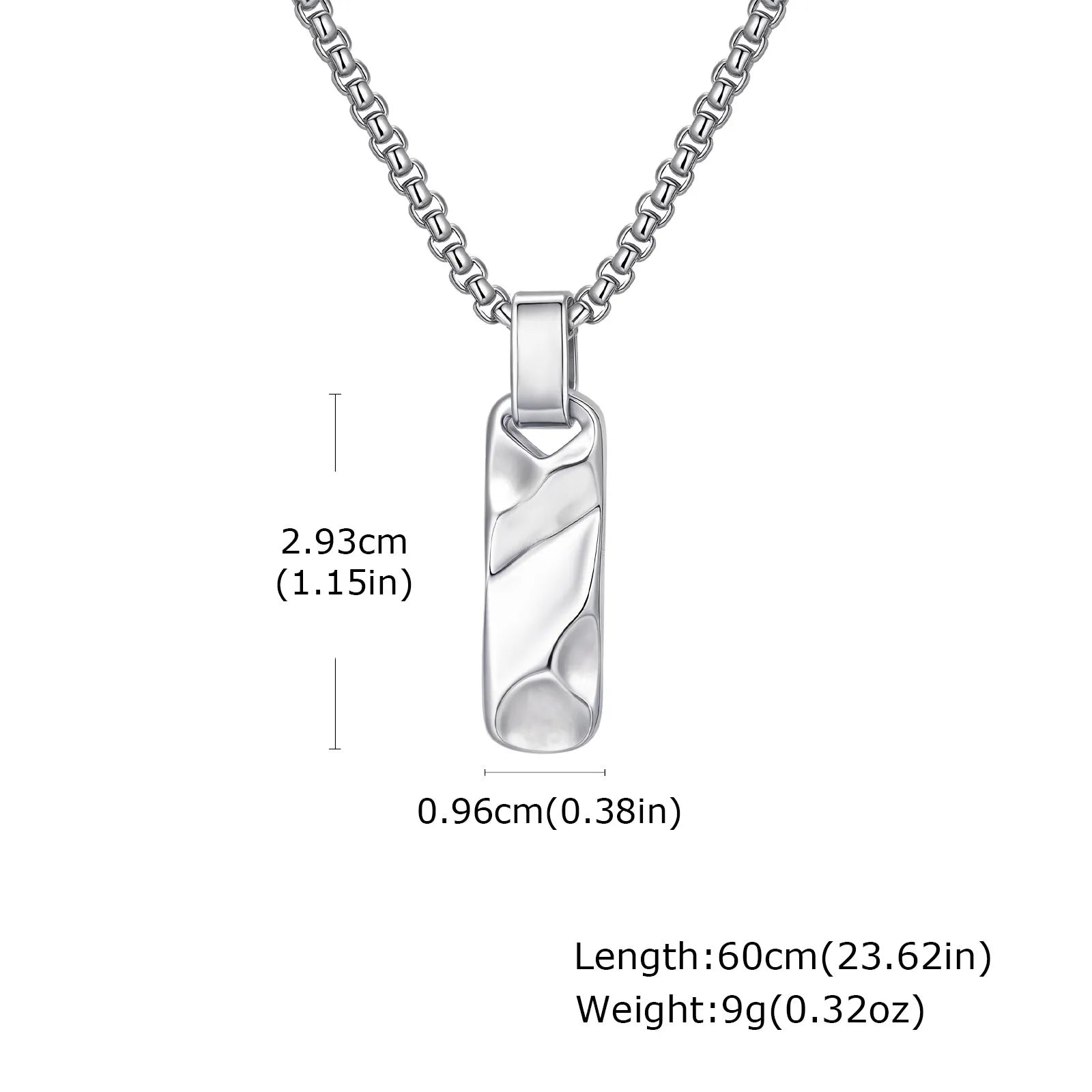 Small Dogtag Pendant Necklaces for Men Boys,Vintage Stainless Steel Hammered Texture Military Dog Tag Collar Gift
