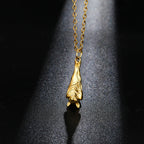 Teamer Inverted Sleeping Bat Pendant Necklace Stainless Steel Fashion For Women Men Gothic Vintage Jewelry Halloween