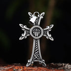 Fashion 316L Stainless Steel Armenian Orthodox Cross Pendant Necklace Party Chain Couples Jewelry Gifts For Man Women