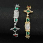 Iced Out CZ Colorful Bracelet Gold 18K