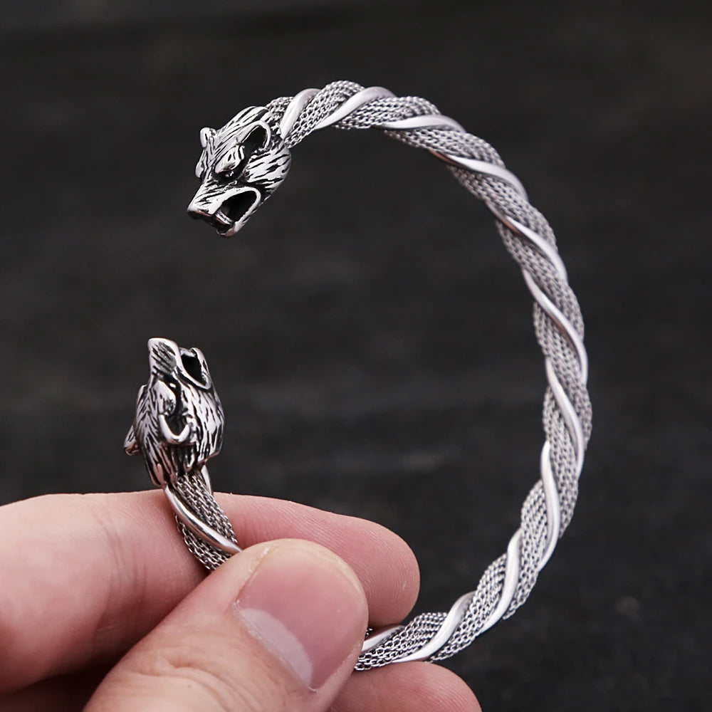 Wolf Head Bracelet — Stainless Steel