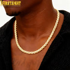 Iced Out Bling Zircon Pave Reptile Snake Chain CZ Miami Box Clasp Cuban Link Chain Necklace Hip Hop Fashion Men Jewelry