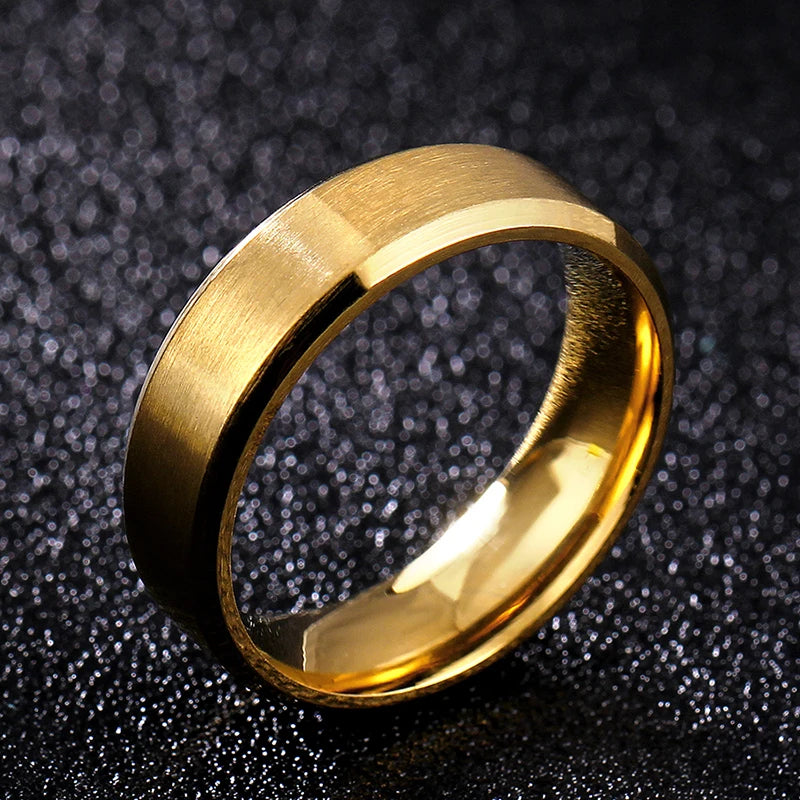 4mm Simple Smooth Women Rings Black Stainless Steel Men Rings Birthday Gifts Rings for men
