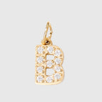 Letter Charm Pendant Necklace — Gold Iced