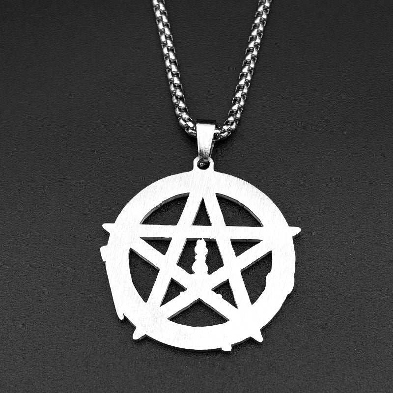 Solomon Pentagram Gold Pendant Necklace