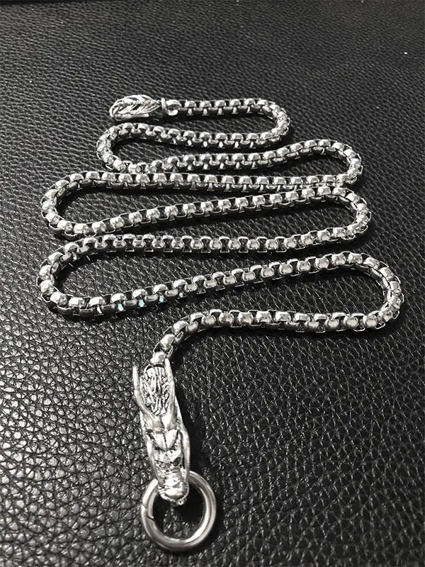 Dragon Head Pendants Bracelets EDC Self Defense Whip Titanium Steel Necklace Fashion Chain Waist Boy Gadgets For Men