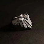 Retro Angel Demon Wings Open Ring for Women Couples Punk Gothic Adjustable Finger Jewelry Accessories Hip Hop Gifts