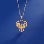 Phoenix Necklace Supernatural Amulet Chain God Bird Gift For Woman Men Kid Child Gold Color Stainless Steel Pendant Jewelry
