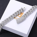 Iced Out Cuban Chain Necklace Stainless Steel 13MM