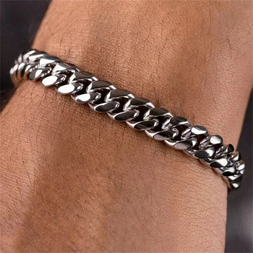 Square Ball Chain Bracelet — Stainless Steel