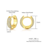 Iced Out Crystal Hoop Earrings — Stainless