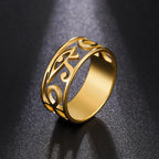 LIKGREAT Ancient Egypt Eye Of Horus Ring Stainless Steel Hollow Ra Udjat Finger Rings Accessories Ankh Cross For Women