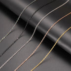 Fnixtar 10Pcs Chain Necklaces 40/45/50/55/60cm Stainless Steel Flat Cable Chain 1/1.5/2mm DIY Jewelry Accessories