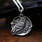 Vintage Viking Wolf Pendant Necklaces For Men Punk Street Rock Nordic Stainless Steel Odin Wolf Head Necklace Fashion Jewelry