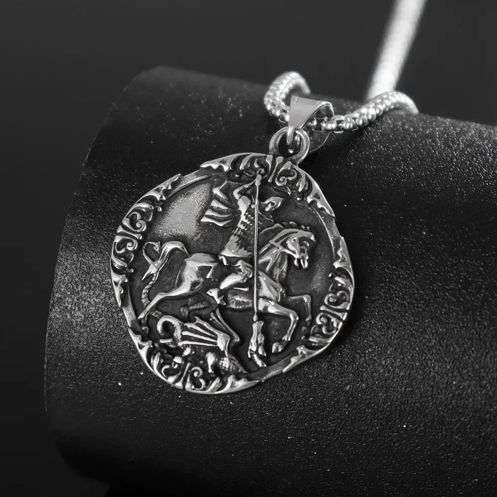 Medieval Knight Pendant Necklace